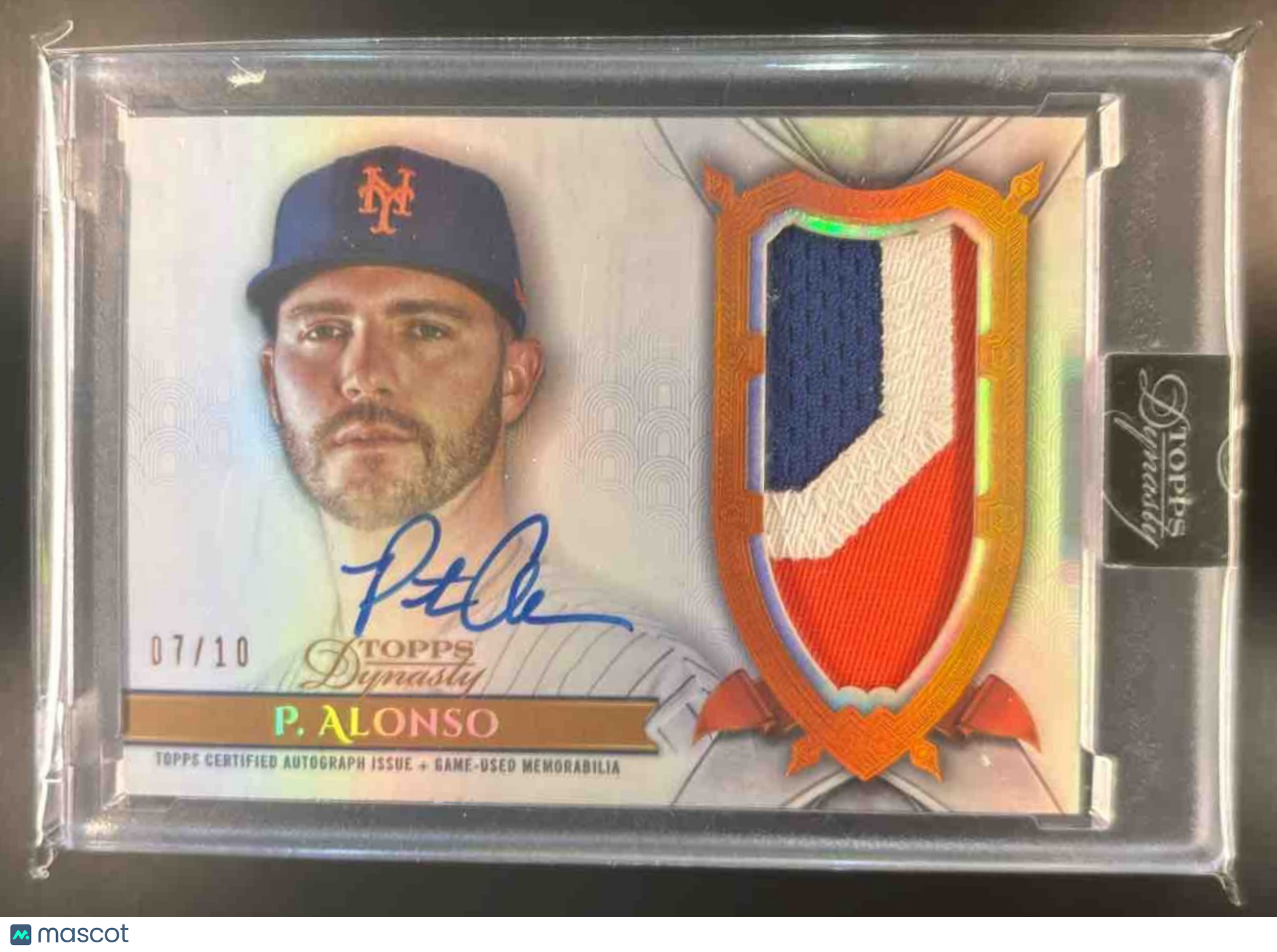 2024 Topps Dynasty Pete Alonso Auto Patch 7/10 #DAP-PA10 New York Mets - Sports Cards