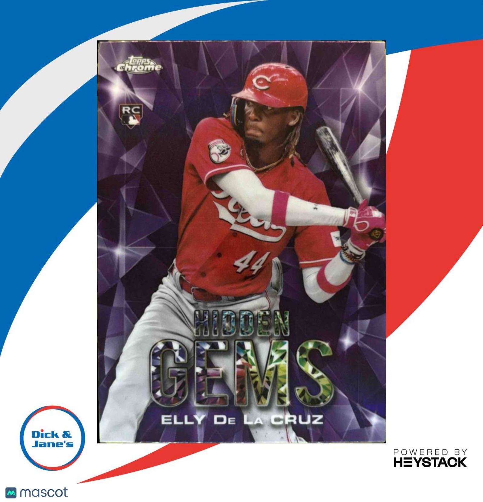 2024 Topps Elly De La Cruz Hidden Gems #HG 1 RC Cincinnati Reds Rookie Card SSP Sports Cards