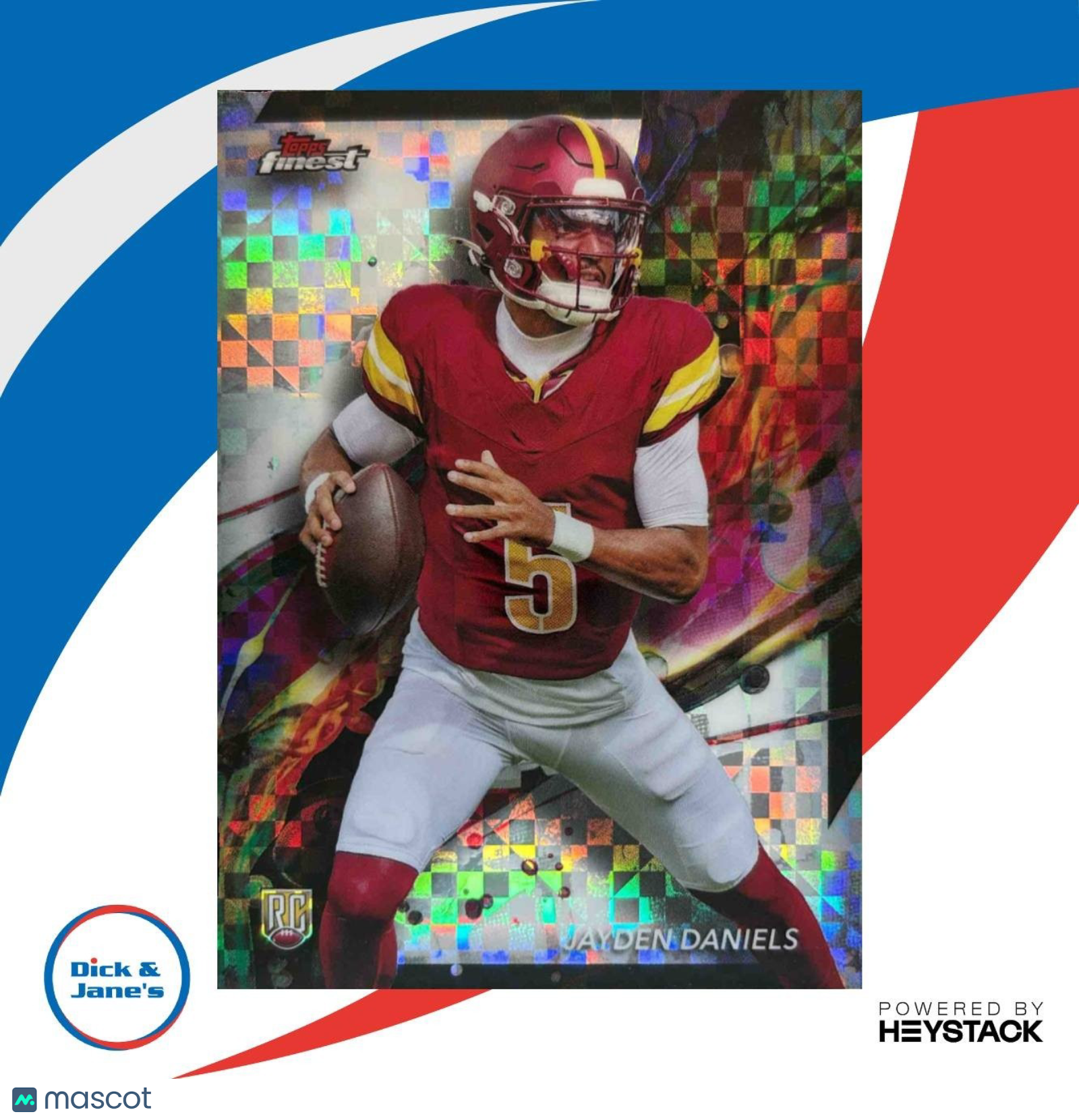 2024 Topps Finest Jayden Daniels XRefractor #67 RC Washington Commanders - Sports Cards