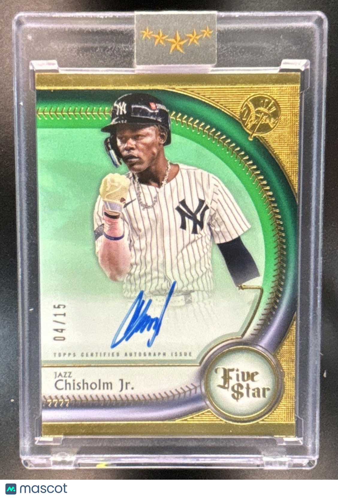 2024 Topps Five Star Junior Caminero Green /15 #FSA-JC RC Auto Tampa Bay Rays - Sports Cards