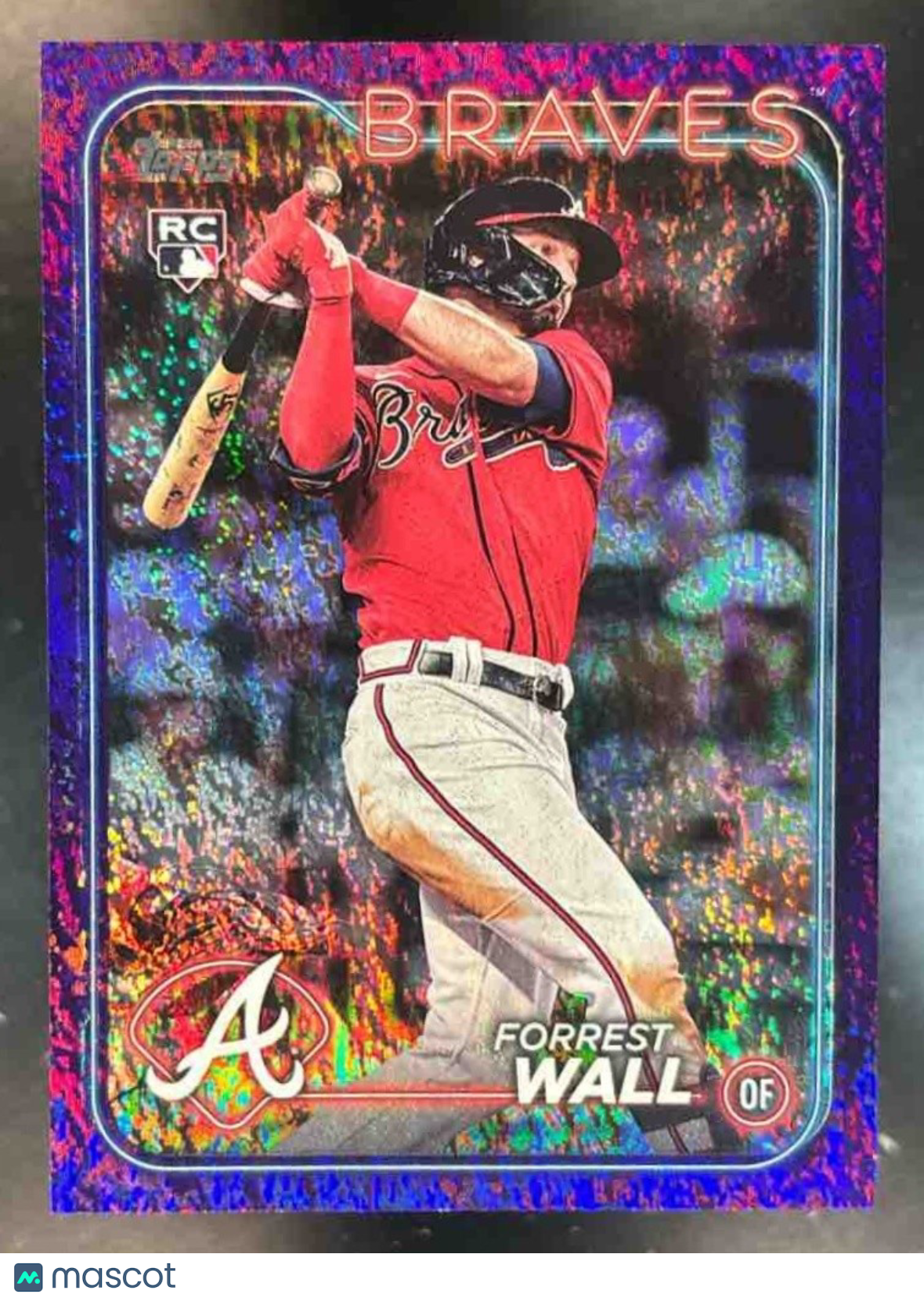 2024 Topps Forrest Wall Purple Holofoil /799 #391 RC Atlanta Braves - Sports Cards