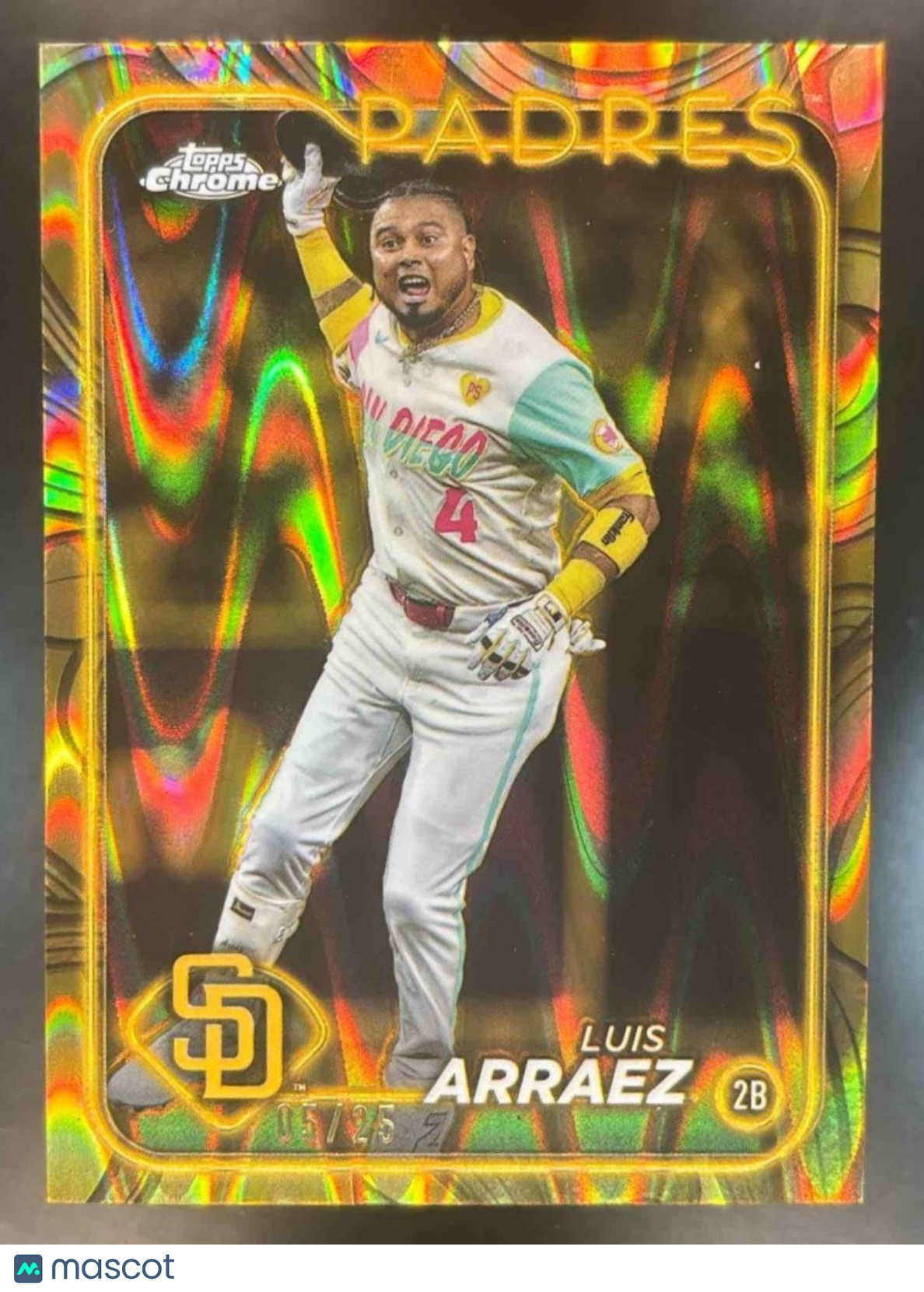 2024 Topps Gilded Collection Luis Arraez Gold RayWave /25 #128 San Diego Padres - Sports Cards