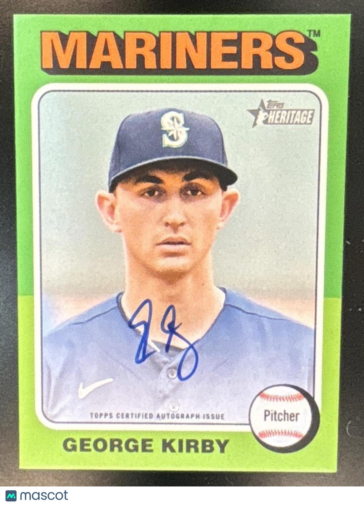 2024 Topps Heritage George Kirby Real One Auto #ROA-GKI Seattle Mariners - Sports Cards