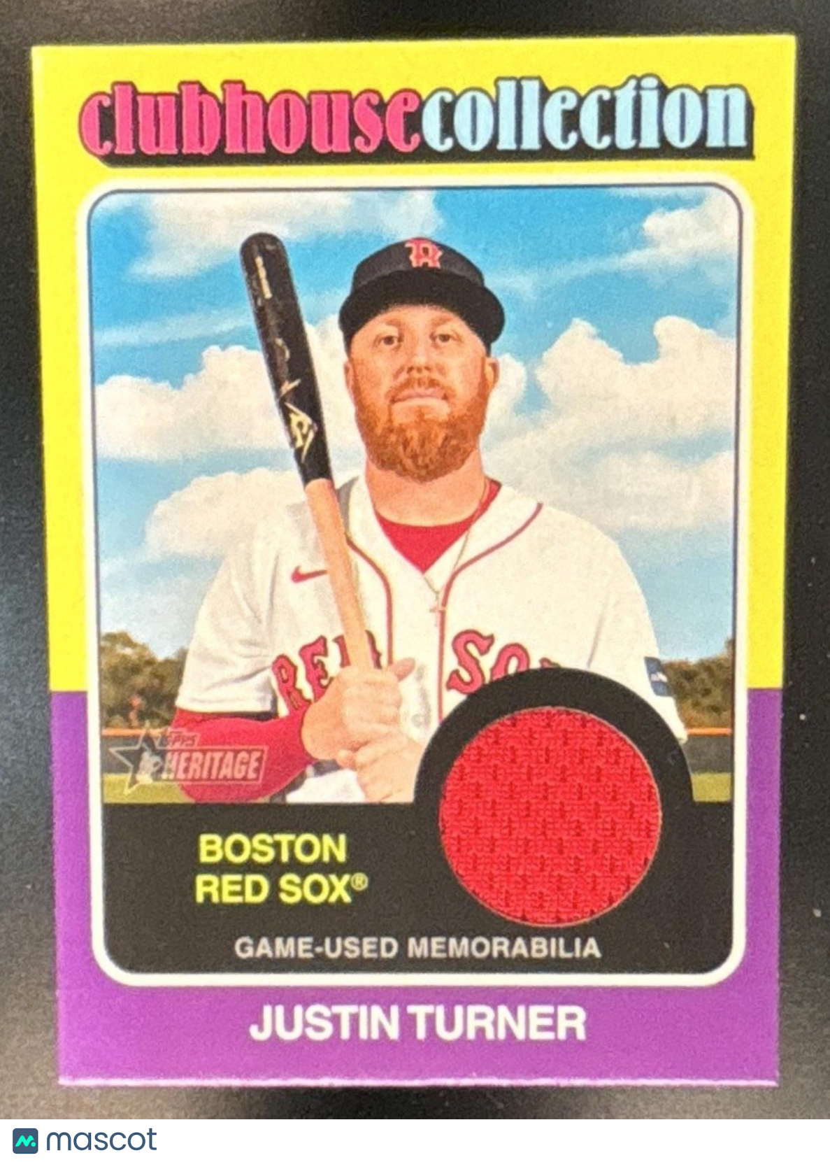 2024 Topps Heritage Justin Turner Clubhouse Collection Relics Boston Red Sox - Sports Cards