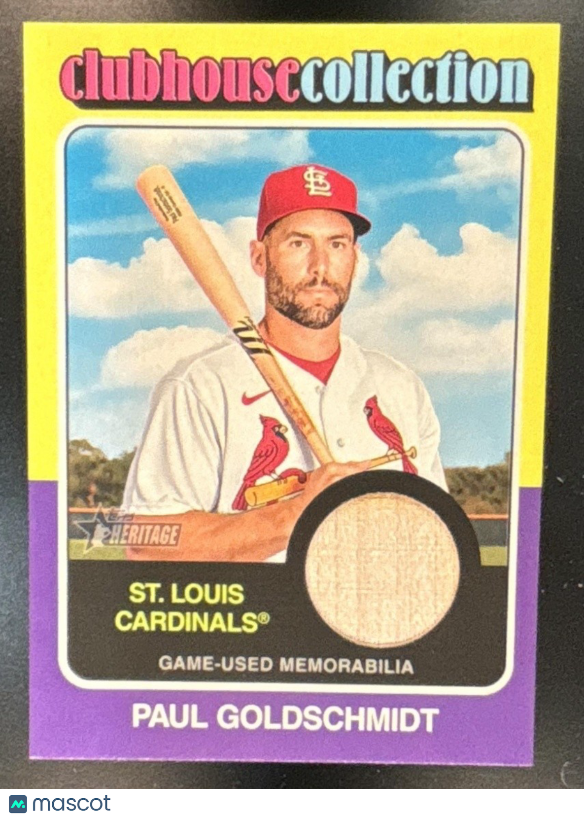 2024 Topps Heritage Paul Goldschmidt Clubhouse Collection Relics Cardinals - Sports Cards