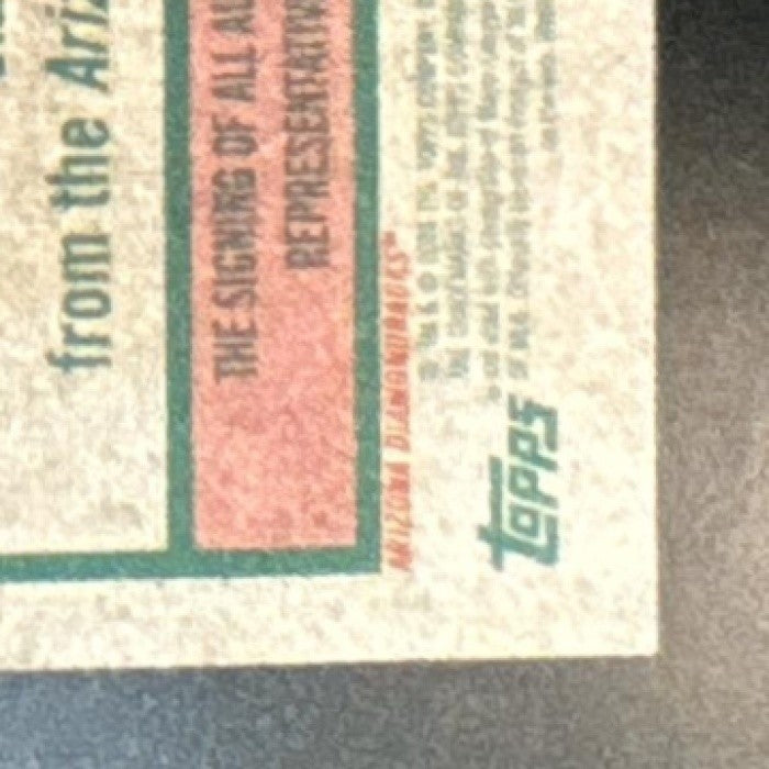 2024 Topps Heritage Slade Cecconi Real One Auto #ROA-SCE RC Arizona Diamondbacks - Sports Cards