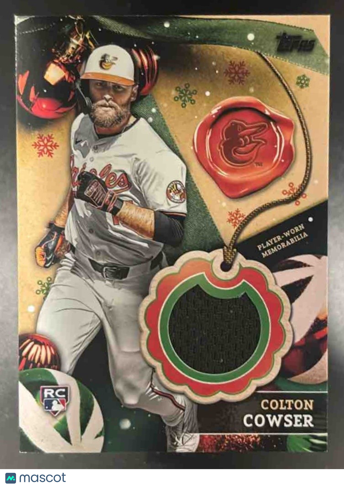 2024 Topps Holiday Colton Cowser Relics MEM RC Baltimore Orioles - Sports Cards