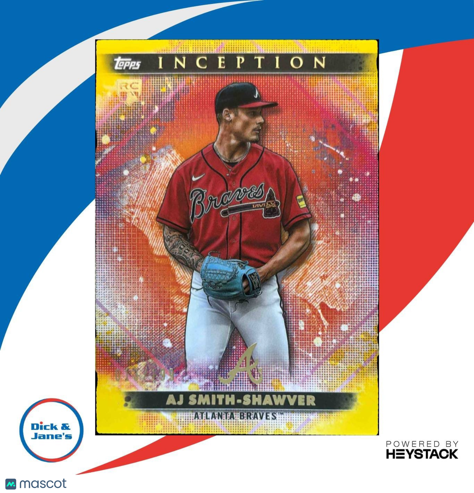 2024 Topps Inception AJ Smith-Shawver Yellow /199 #36 RC Atlanta Braves - Sports Cards