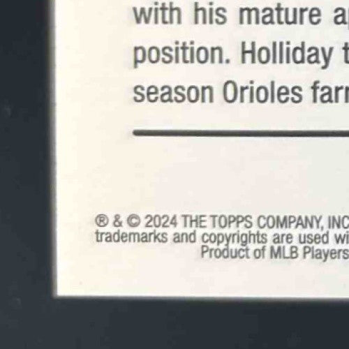 2024 Topps Jackson Holliday Rookie Variations #697 RC Baltimore Orioles - Sports Cards