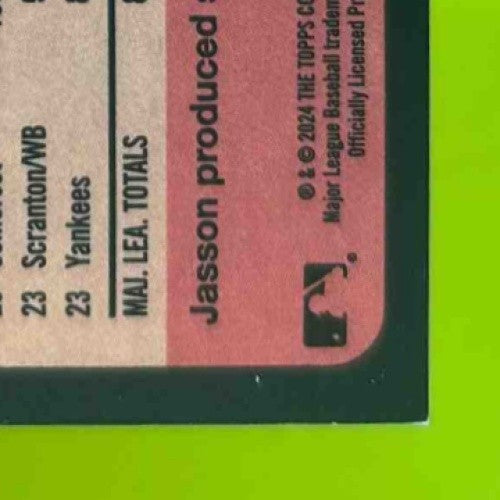 2024 Topps Jasson Dominguez 1989 35th Anniversary Chrome Gold /50 RC Yankees - Sports Cards