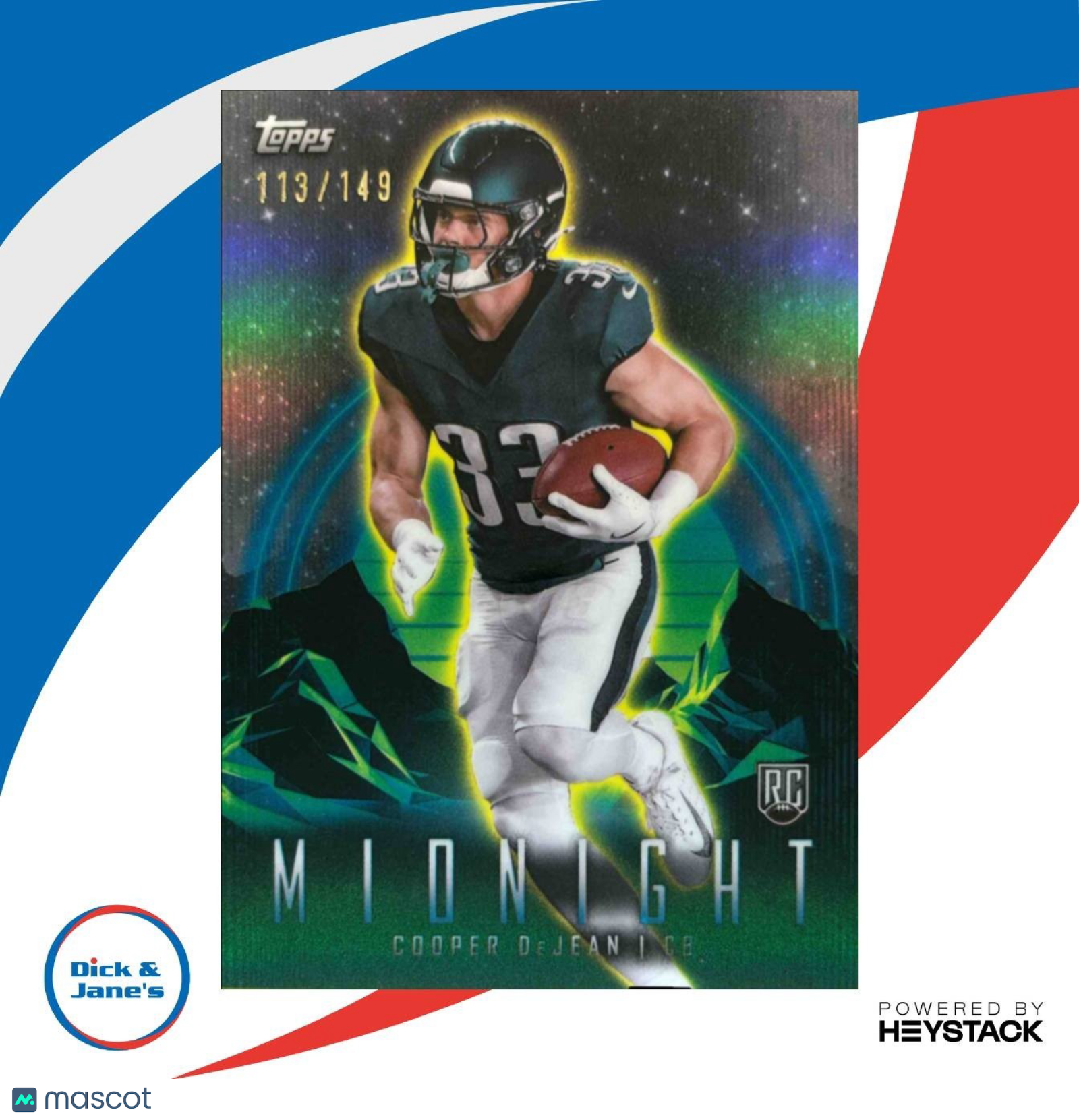 2024 Topps Midnight Cooper DeJean Morning 113/149 #79 RC Philadelphia Eagles - Sports Cards