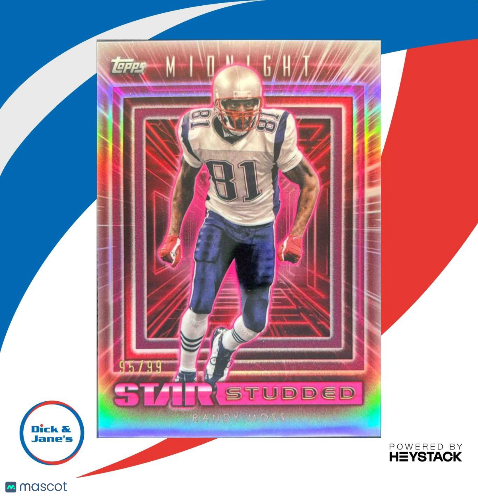 2024 Topps Midnight Randy Moss Star Studded Twilight 95/99 #SS-22 Patriots - Sports Cards