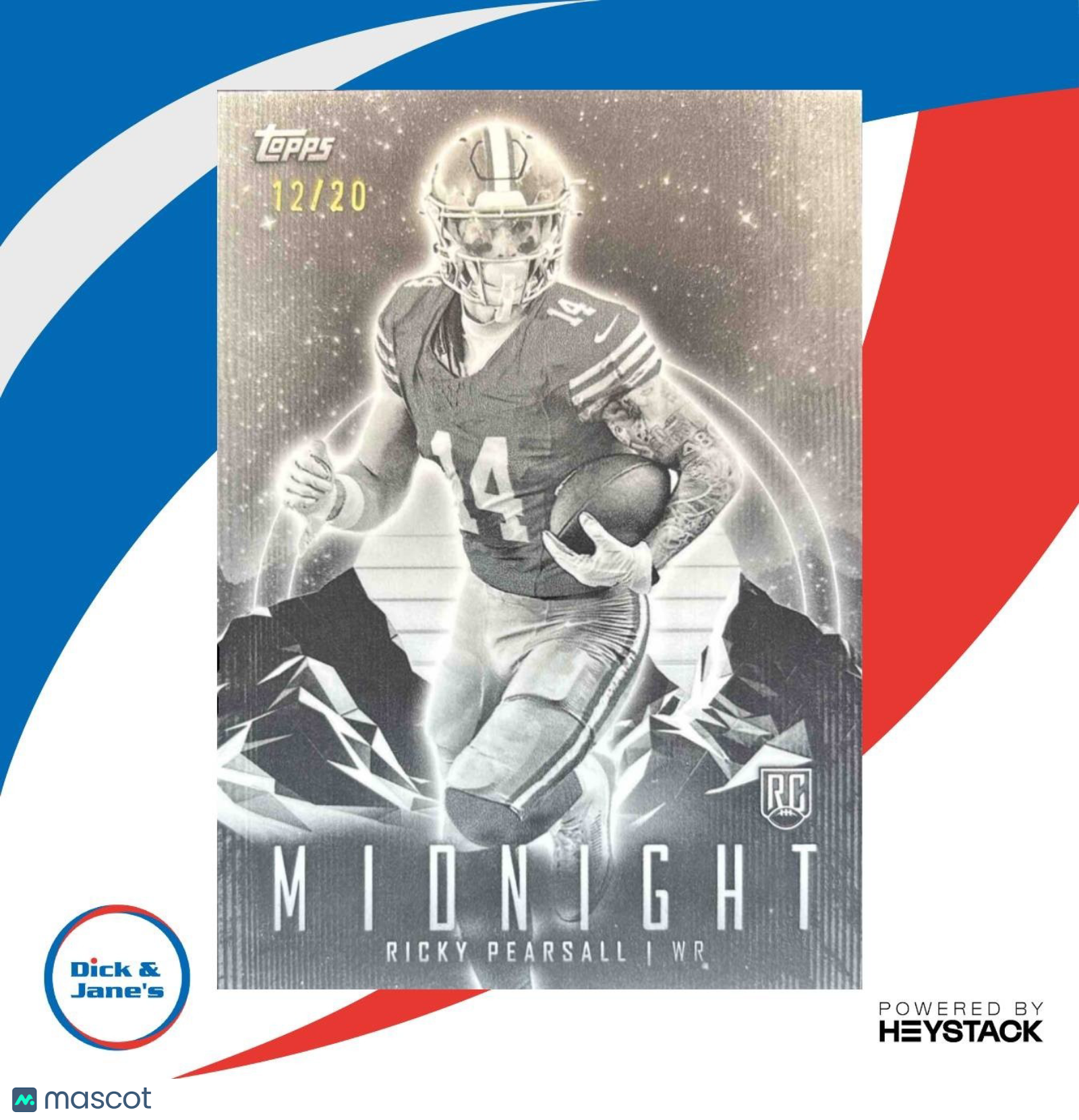 2024 Topps Midnight Ricky Pearsall Equinox 12/20 #85 RC San Francisco 49ers - Sports Cards