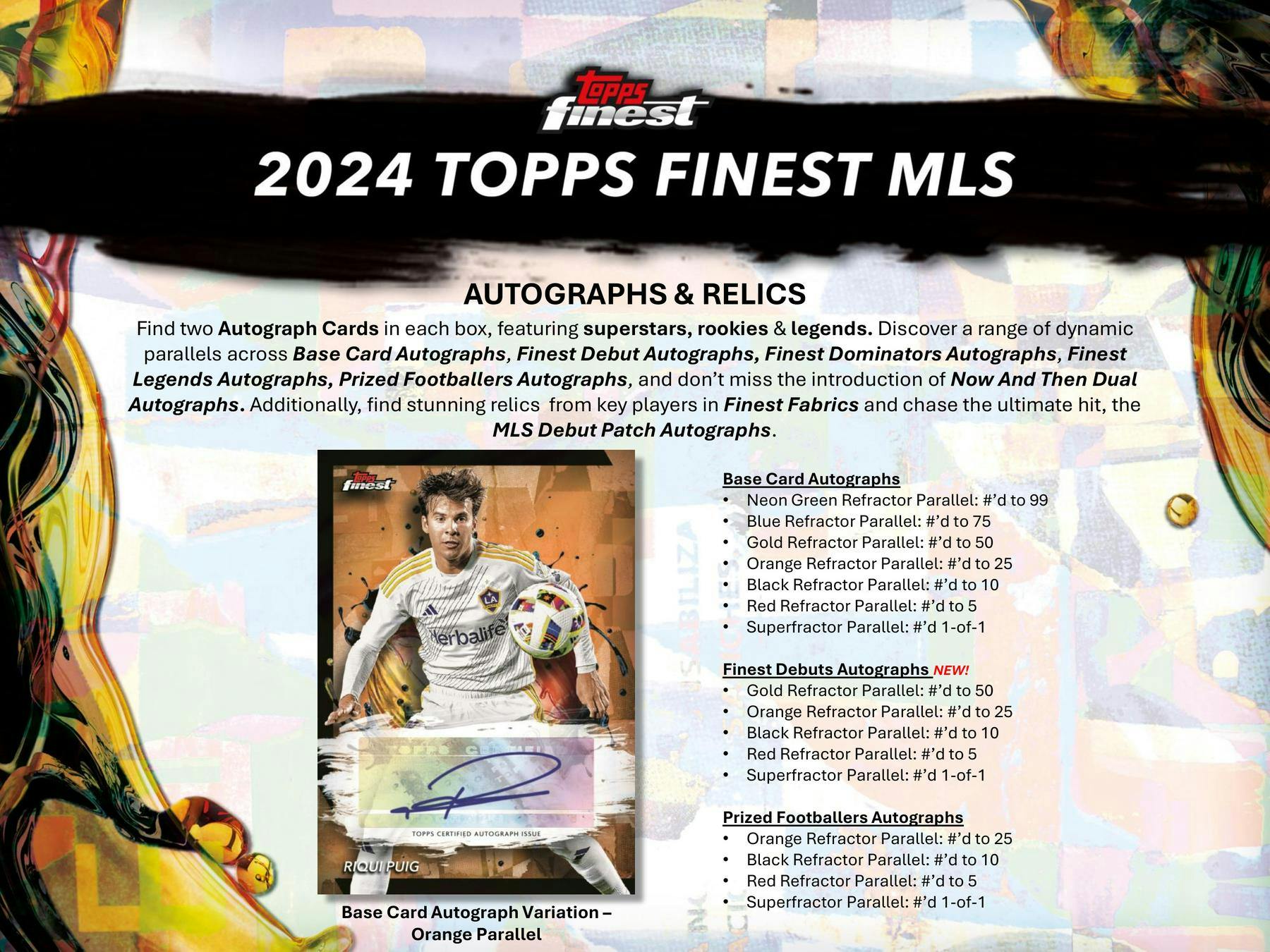 2024 Topps MLS Major League Soccer Finest Soccer Hobby Box (2 Autos) Messi - Soccer Hobby Box