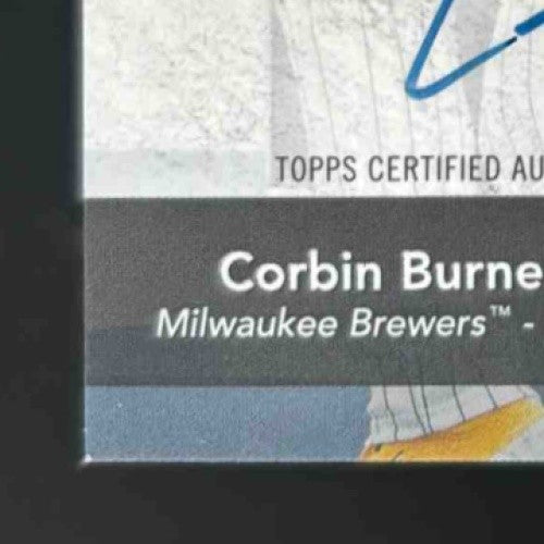 2024 Topps Museum Collection Corbin Burnes Archival Auto /299 Milwaukee Brewers - Sports Cards