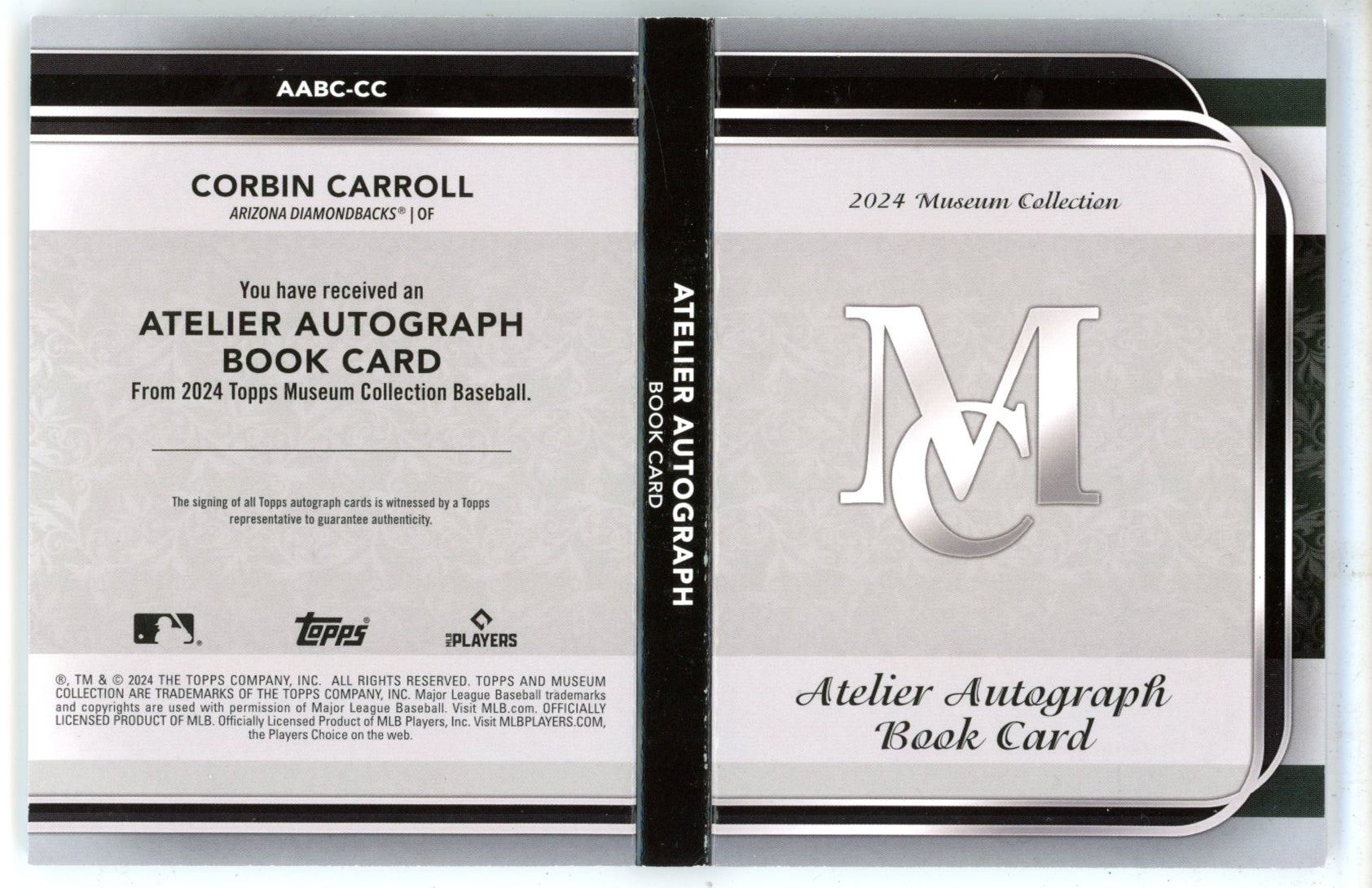 2024 Topps Museum Collection Corbin Carroll Atelier Autographs Book 18/25 Auto - Sports Cards