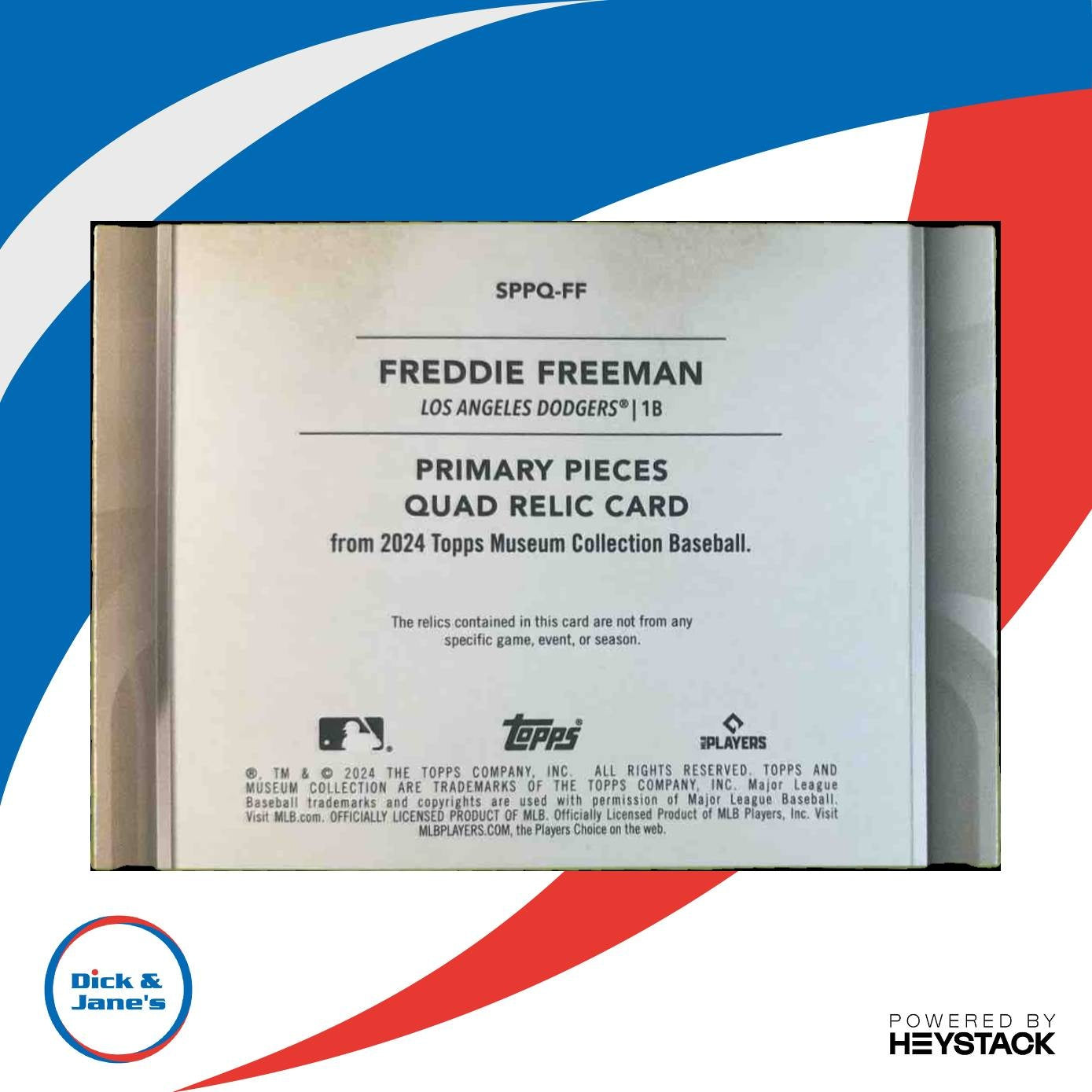 2024 Topps Museum Collection Freddie Freeman Quad Relics /99 MEM Dodgers - Sports Cards