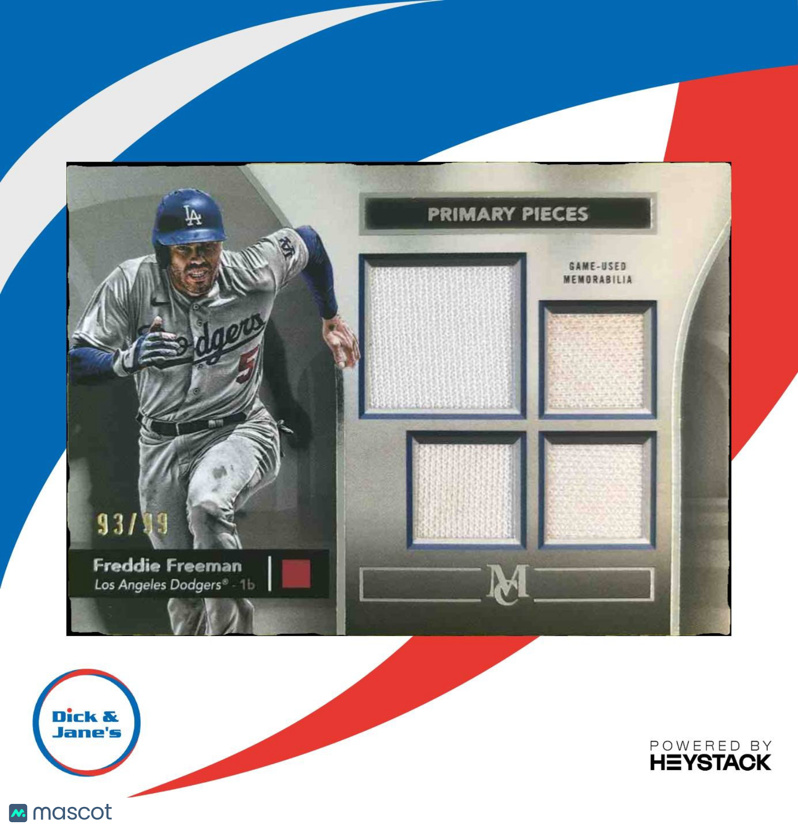 2024 Topps Museum Collection Freddie Freeman Quad Relics /99 MEM Dodgers - Sports Cards