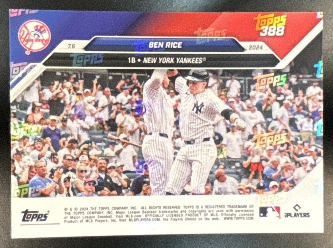 2024 Topps Now Ben Rice #388 New York Yankees - Sports Cards