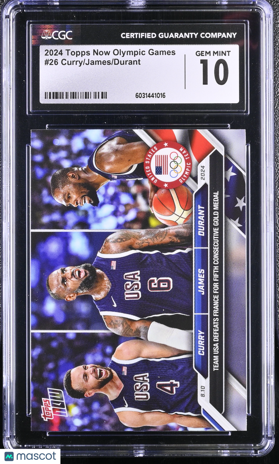 2024 Topps Now Olympic Games #26 CGC 10 - Graded Non-Sports Cards