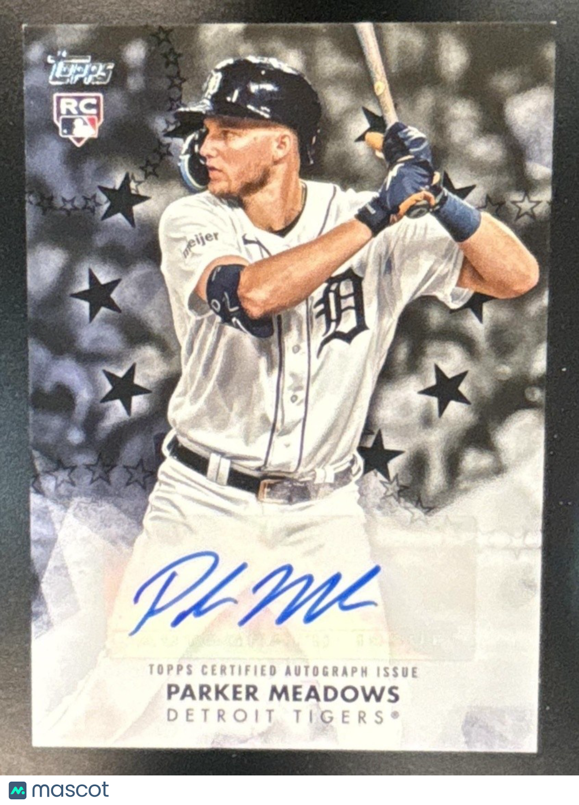 2024 Topps Parker Meadows Baseball Stars Auto Series Two Black /199 RC Tigers - Sports Cards