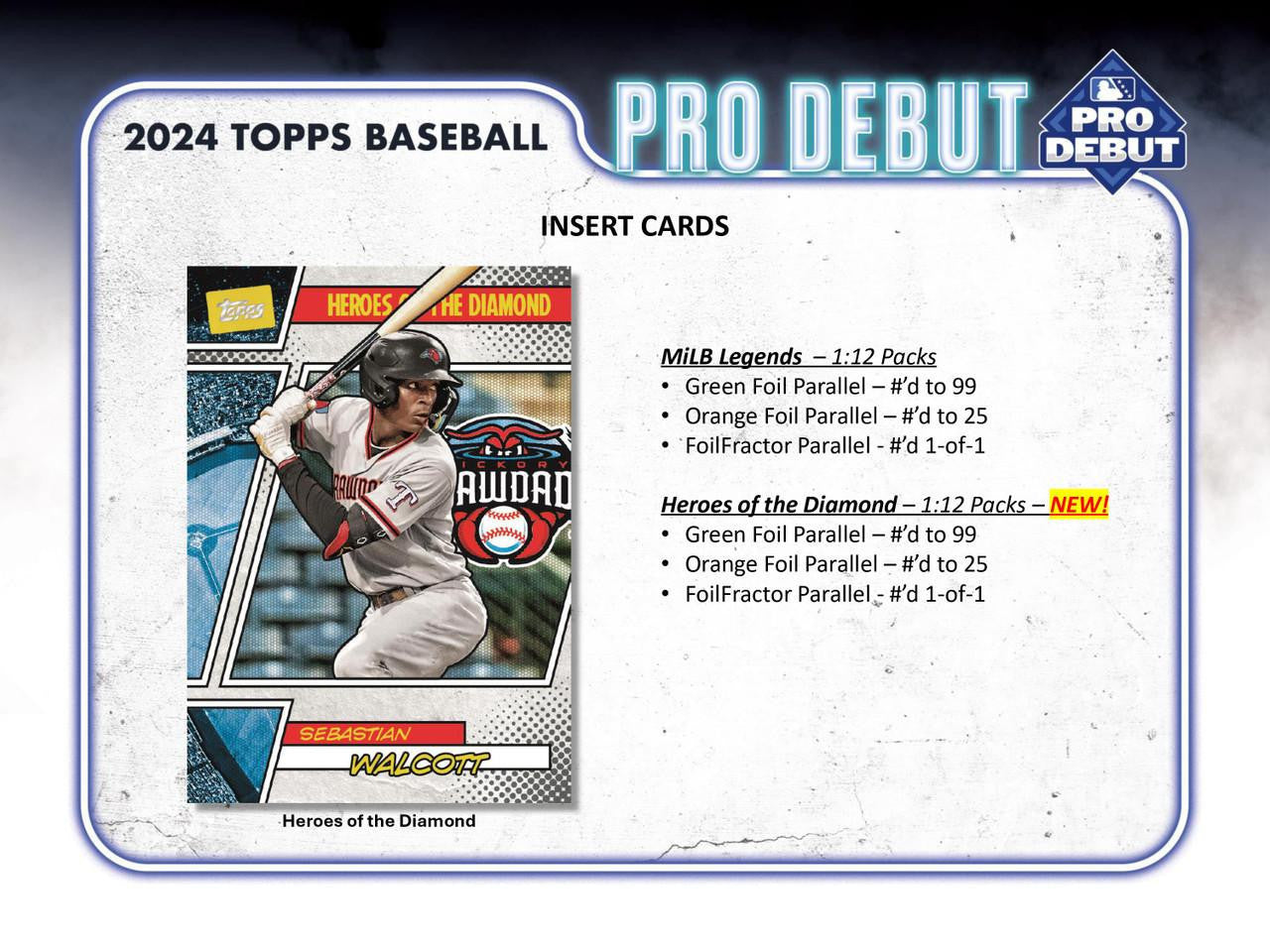 2024 Topps Pro Debut Baseball JUMBO Box (3 Autographs + 36 Chrome Cards) - Sports Collectibles