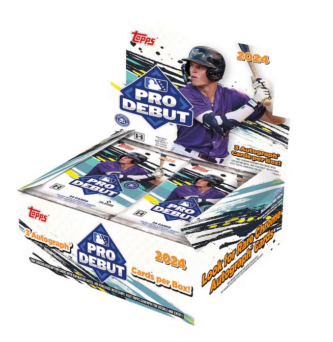 2024 Topps Pro Debut Baseball JUMBO Box (3 Autographs + 36 Chrome Cards) - Sports Collectibles