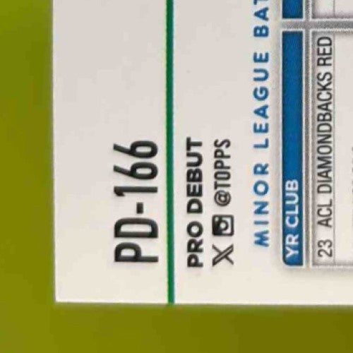 2024 Topps Pro Debut Tommy Troy Auto #PD-166 - Sports Cards