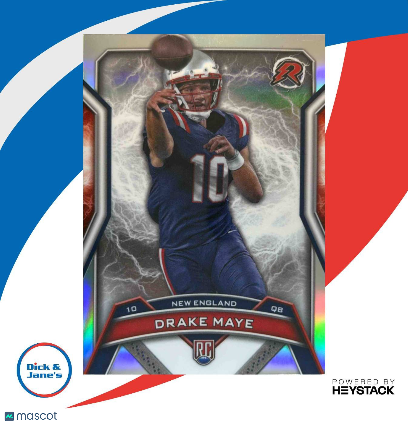 2024 Topps Resurgence Drake Maye Refractor #164 RC New England Patriots - Sports Cards