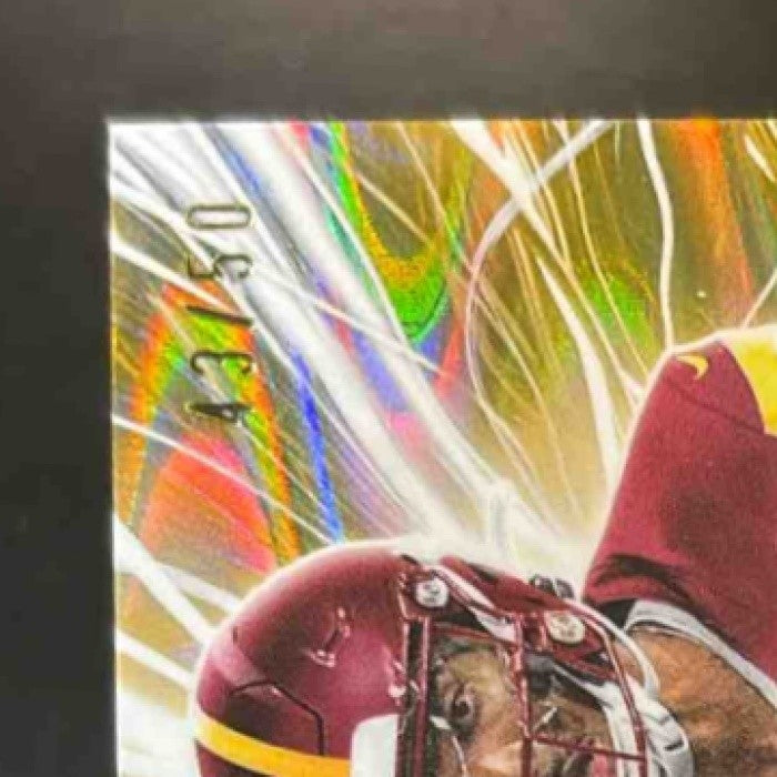 2024 Topps Resurgence Jayden Daniels Amped Up Patch Auto Gold /50 MEM RC - Sports Cards