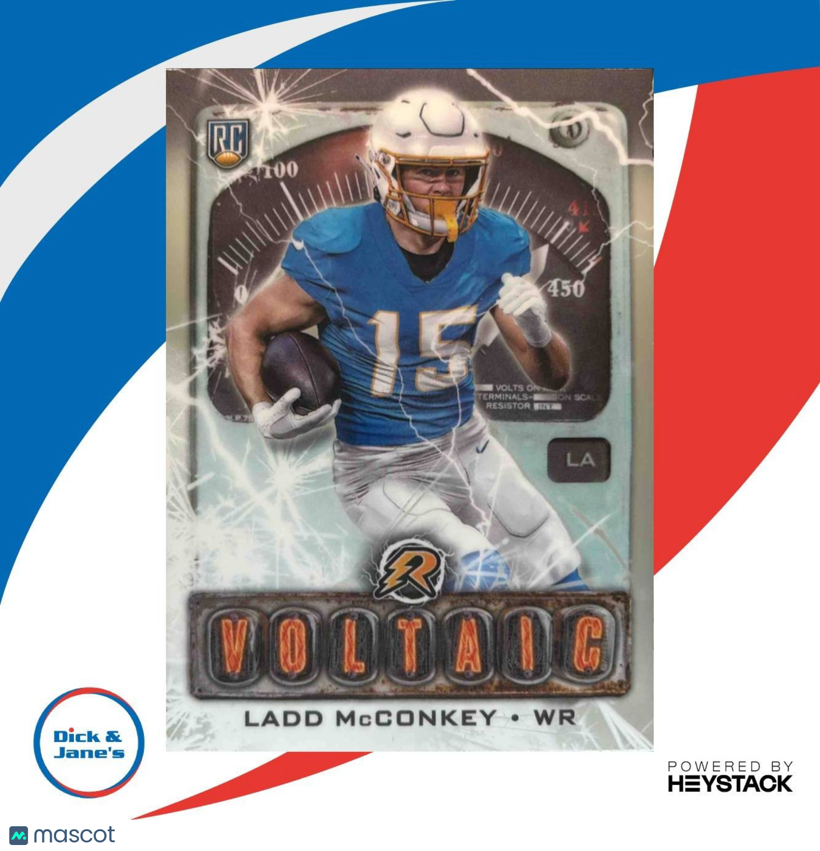2024 Topps Resurgence Ladd McConkey Voltaic #V-12 RC Los Angeles Chargers - Sports Cards
