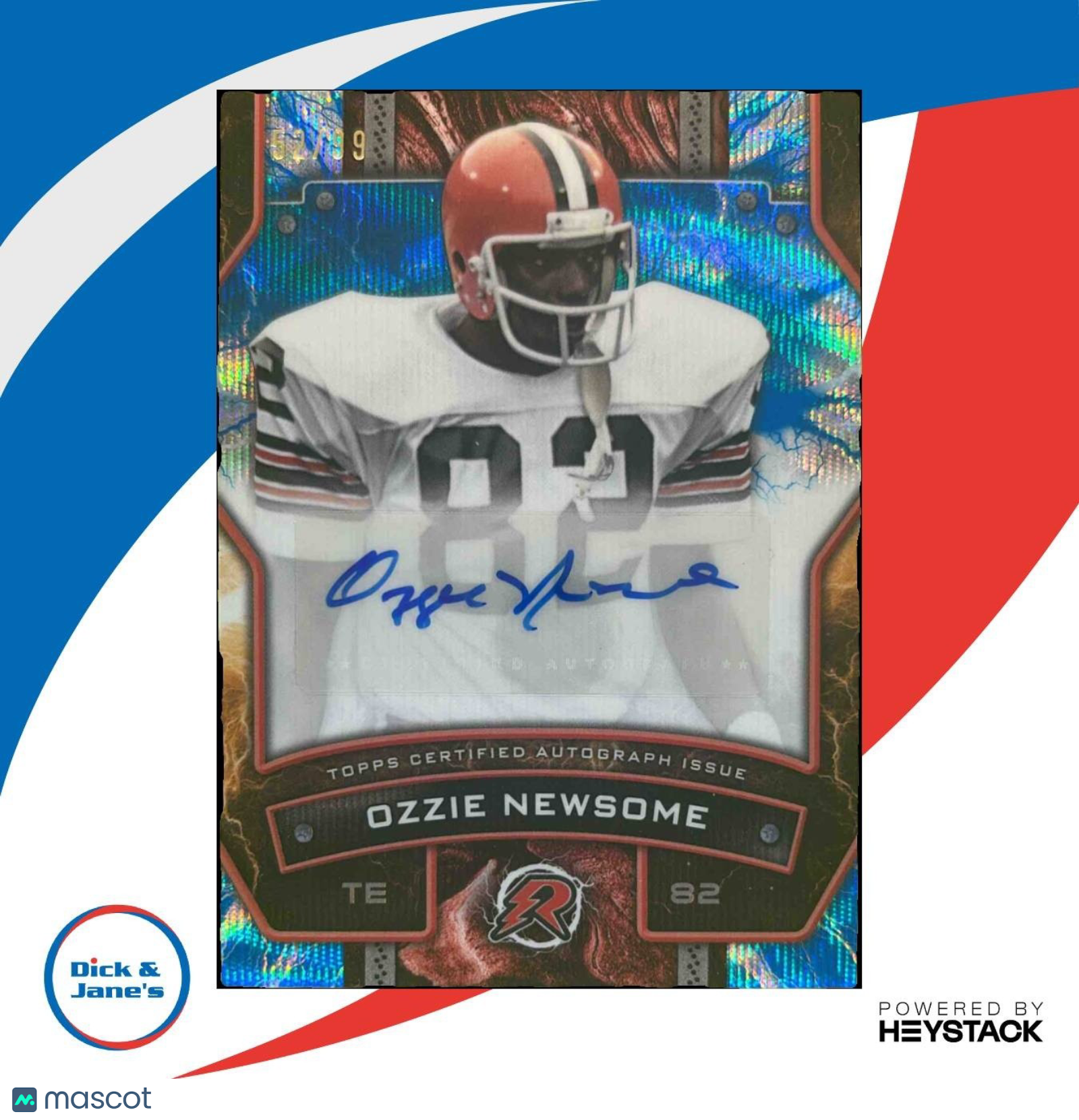 2024 Topps Resurgence Ozzie Newsome Signature Blue Surge /99 Auto Browns - Sports Cards