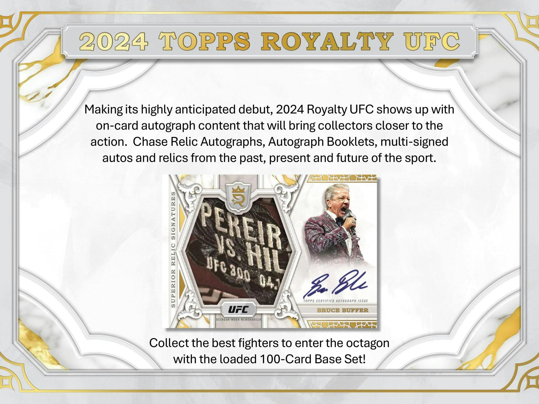 2024 Topps Royalty UFC Hobby Box (5 Auto / 3 Relics) Trading Cards