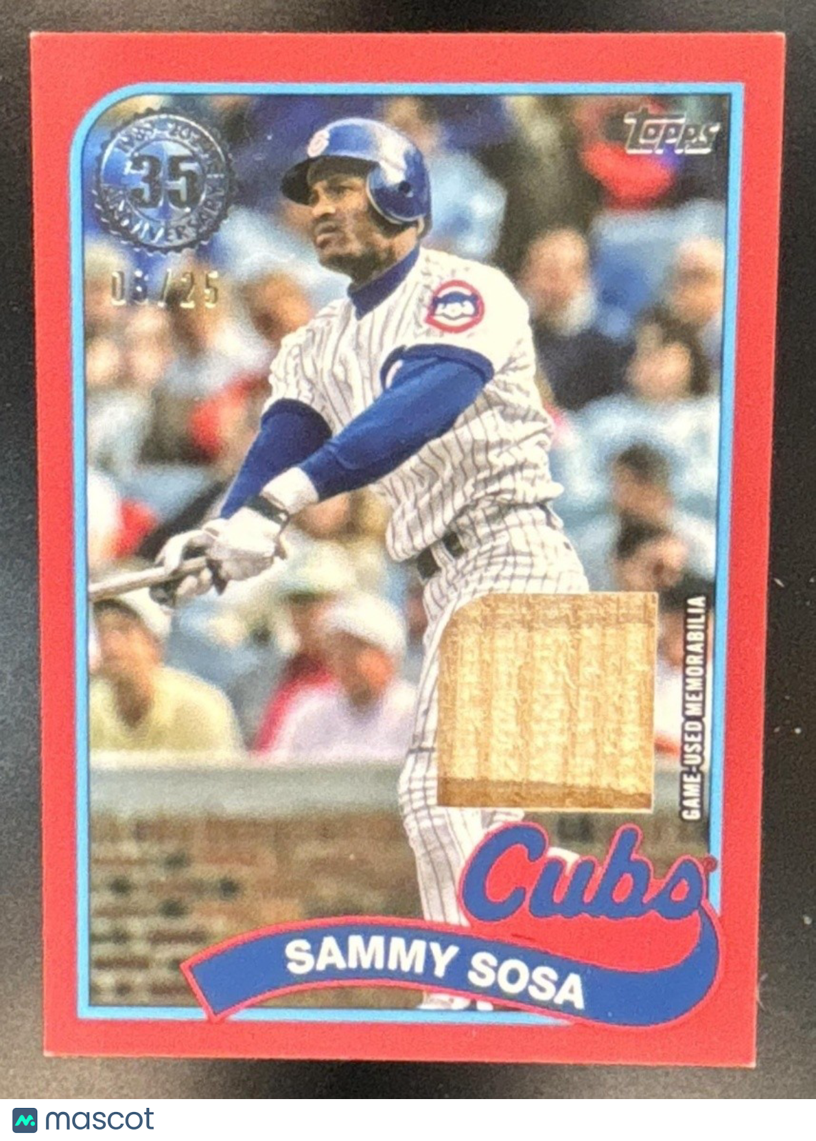 2024 Topps Series 1 Sammy Sosa 1991 Relic Red /25 MEM Chicago Cubs - Sports Cards