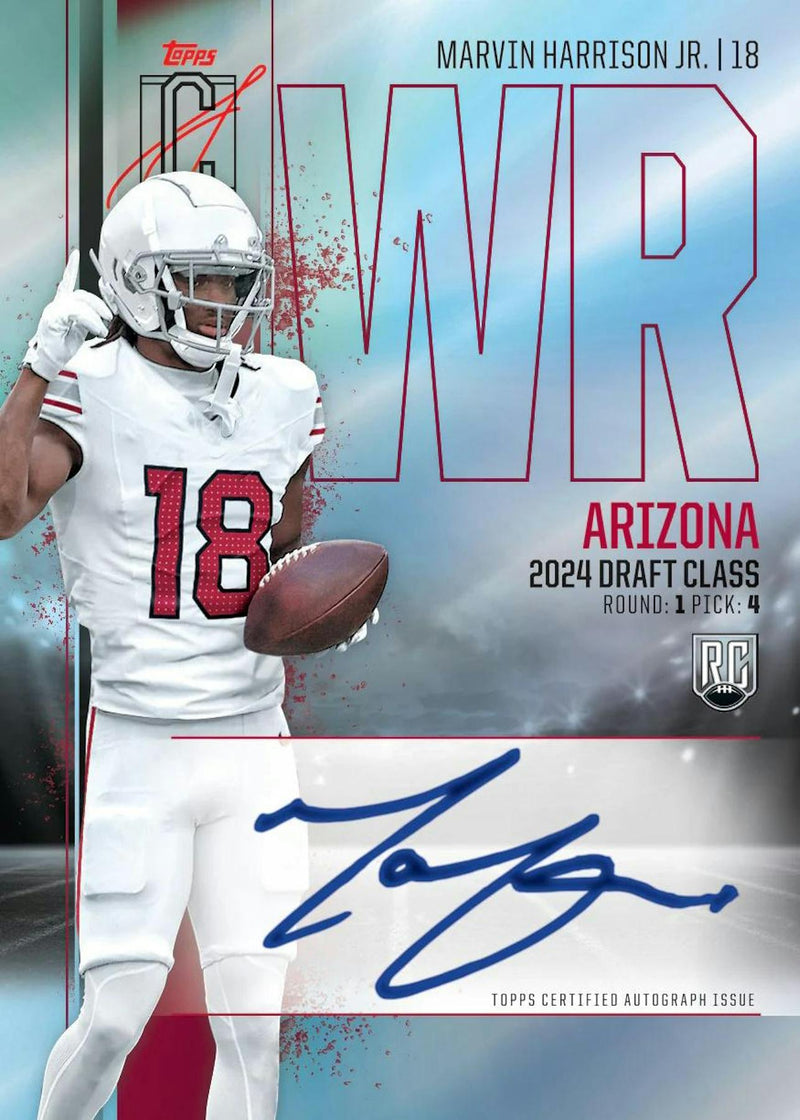 2024 Topps Signature Class Football Blaster Box (Red, Yellow & Bronze Parallels)