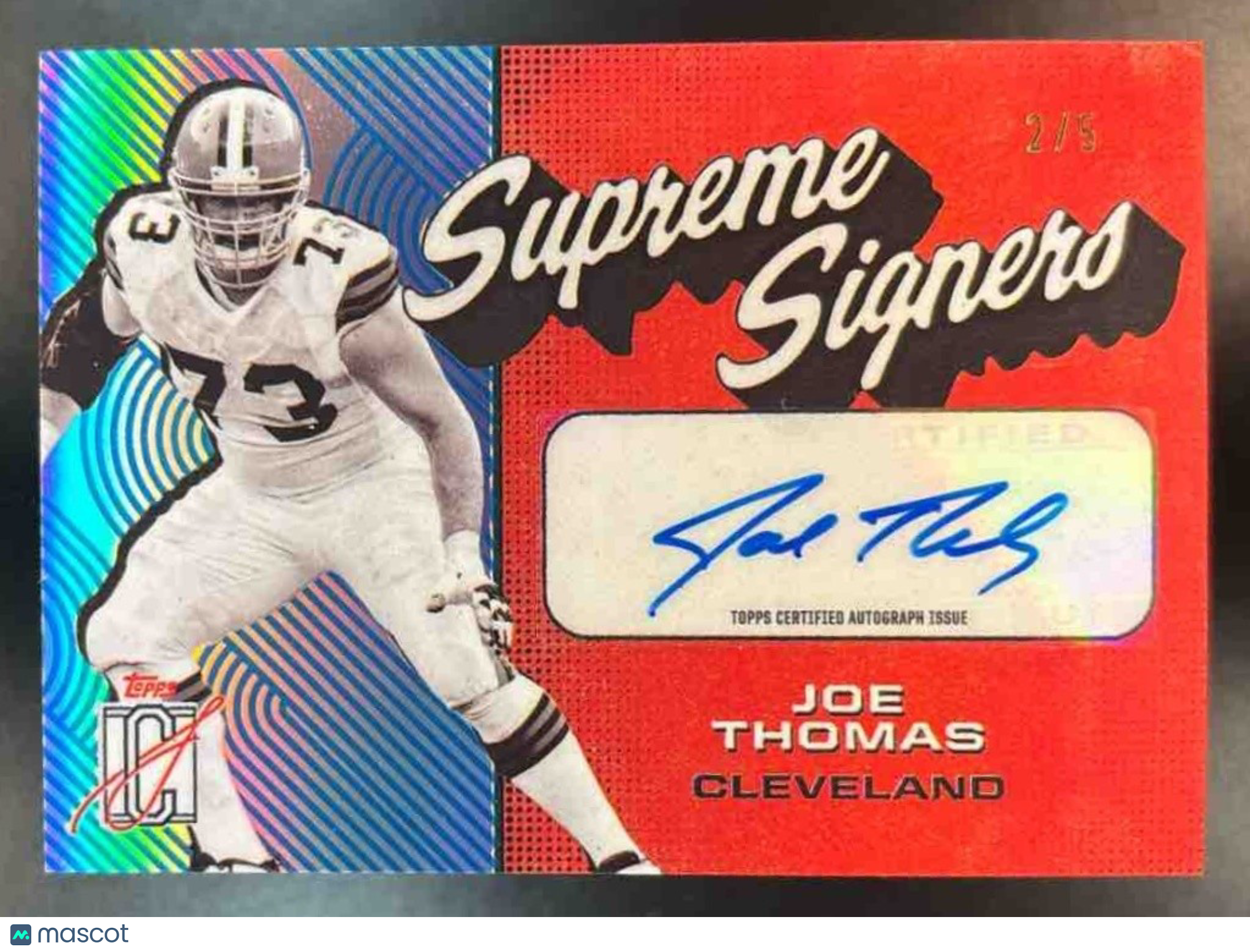 2024 Topps Signature Class Joe Thomas Supreme Signers Blue /5 Auto Browns - Sports Cards