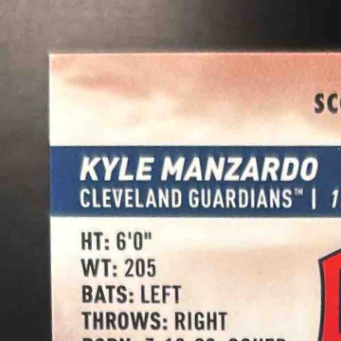 2024 Topps Stadium Club Kyle Manzardo Chrome Auto RC Cleveland Guardians - Sports Cards