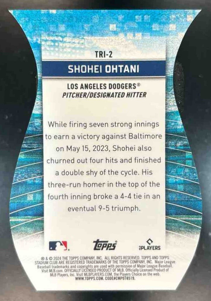 2024 Topps Stadium Club Shohei Ohtani Triumvirates #TRI-2 Los Angeles Dodgers - Sports Cards