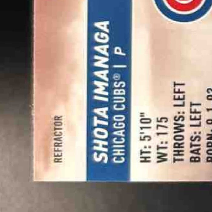 2024 Topps Stadium Club Shota Imanaga Chrome Refractor #240 RC Chicago Cubs - Sports Cards
