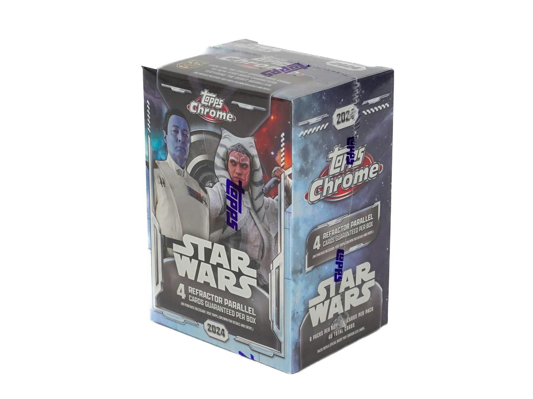 2024 Topps Star Wars Chrome 8-Pack Blaster Box (4 Refractor Parallels) - Collectible Trading Cards