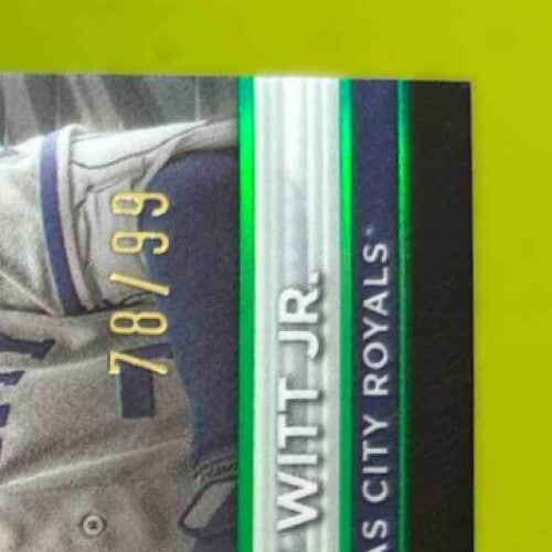 2024 Topps Tribute Bobby Witt Jr. Triple Relics Green 78/99 Kansas City Royals - Sports Cards