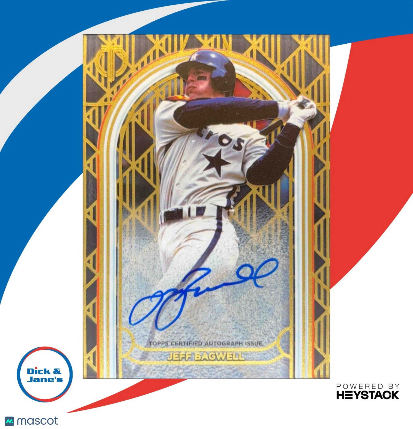 2024 Topps Tribute Jeff Bagwell Iconic Perspectives Auto 46/50 Houston Astros - Sports Cards
