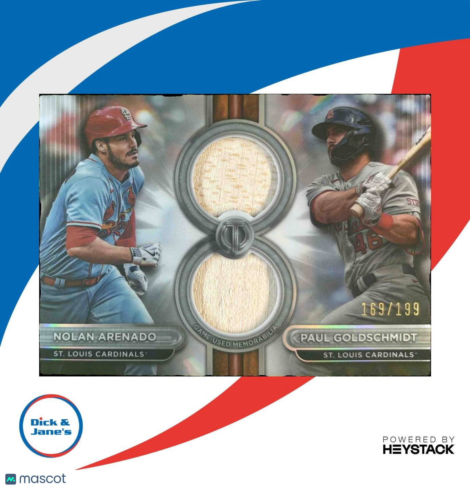 2024 Topps Tribute Nolan Arenado Paul Goldschmidt Dual Relics /199 Cardinals - Sports Cards