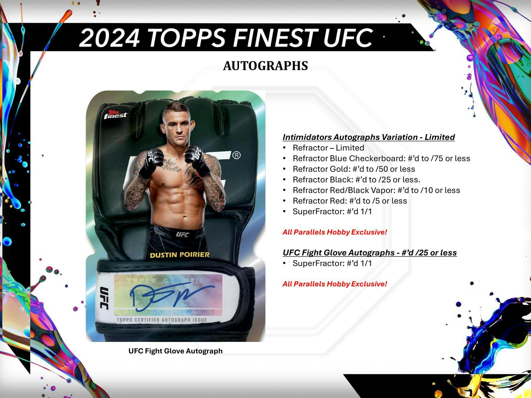 2024 Topps UFC Finest Hobby Box (2 Autos) - Trading Cards