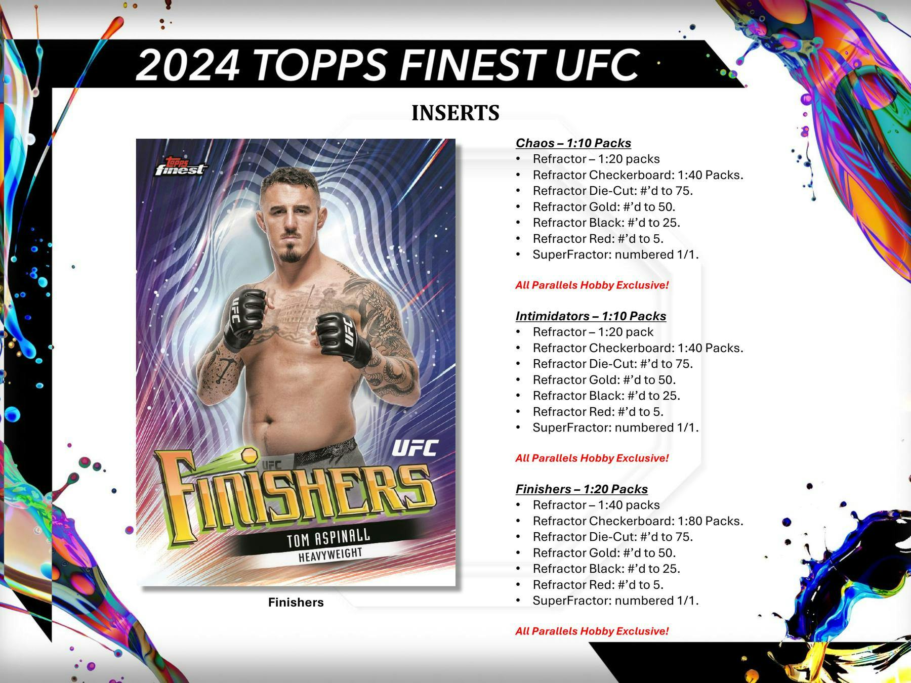 2024 Topps UFC Finest Hobby Box (2 Autos) - Trading Cards