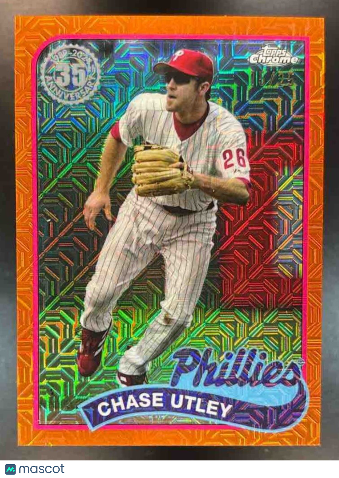 2024 Topps Update Chase Utley 89 Baseball Chrome Silver Pack Orange /25 Phillies - Sports Cards