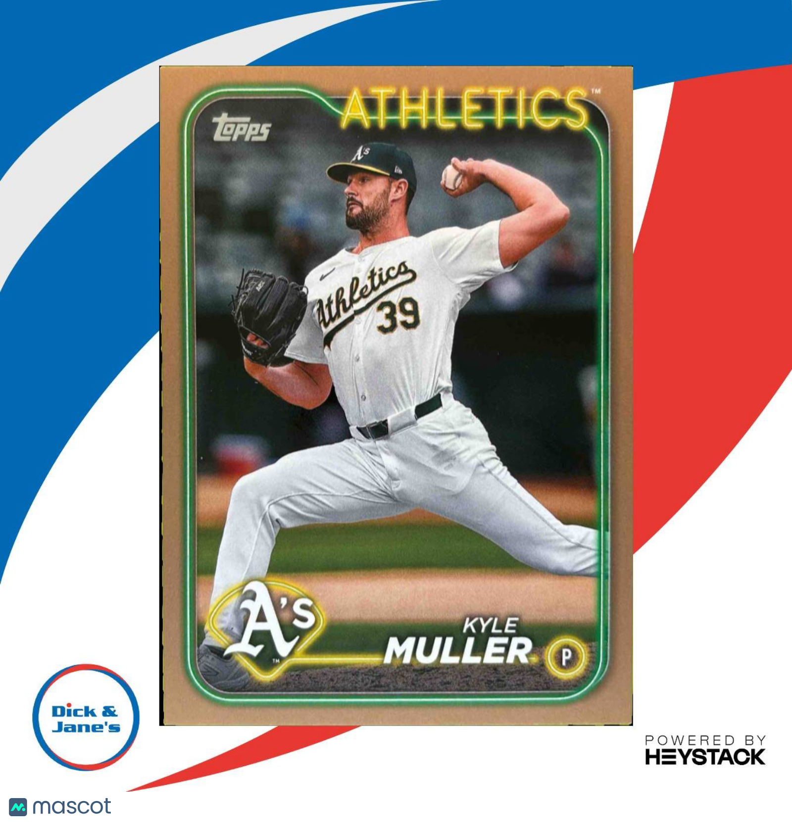 2024 Topps Update Kyle Muller Gold 1405/2024 #US80 Oakland Athletics - Sports Cards