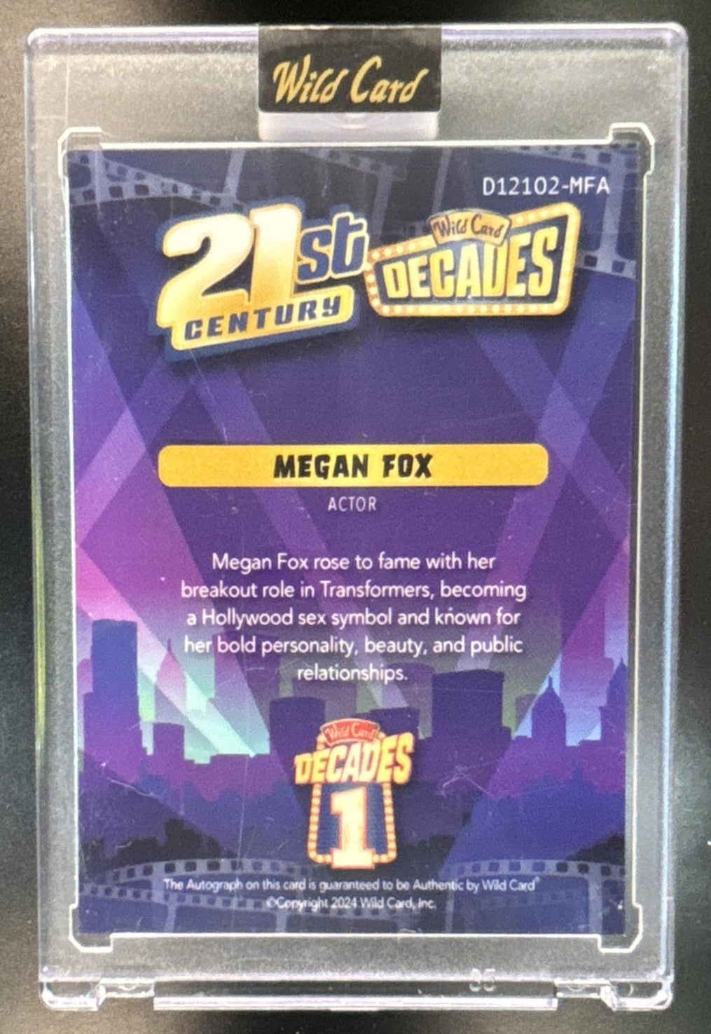 2024 Wild Card 21st Century ’Decades’ Megan Fox Auto 1/1 - Non-Sports Cards