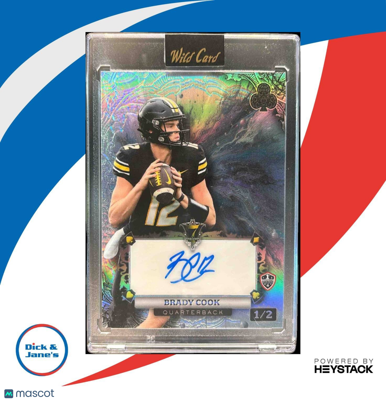 2024 Wild Card 7 Studs Brady Cook Auto /2 Auto Missouri Tigers - Sports Cards