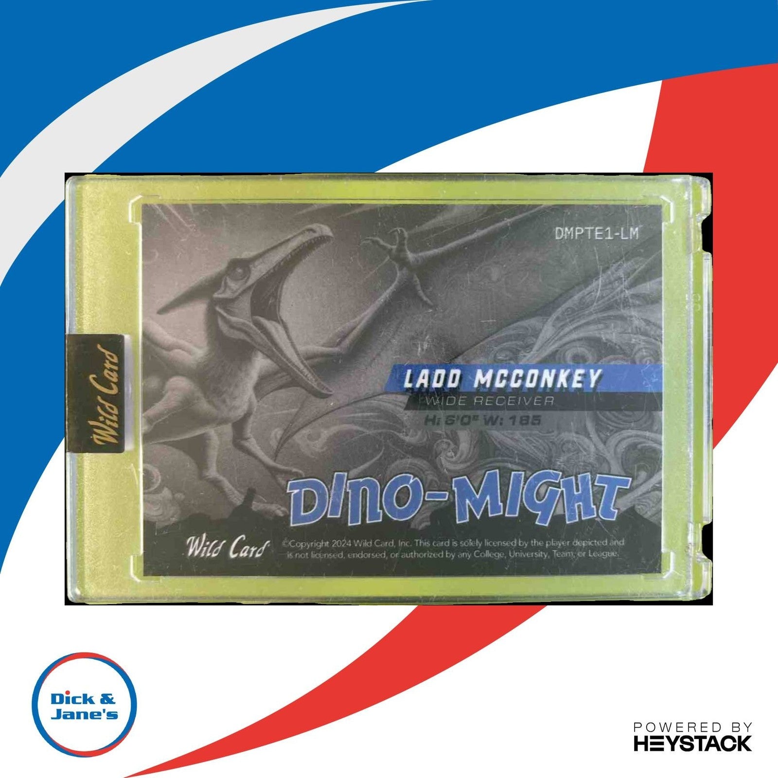 2024 Wild Card Alumination DinoMight Ladd McConkey Pteradactyl 1/1 #DMPTE1-LM - Sports Cards